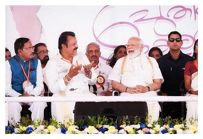 Suresh Gopi with Prime Minister Narendra Modi.